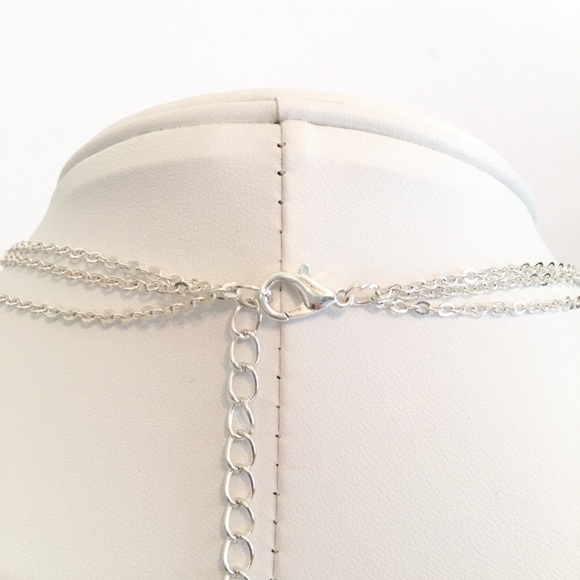 Boho Turquoise Leaf Feather Layered Necklace (#2) - Picture 4 of 13